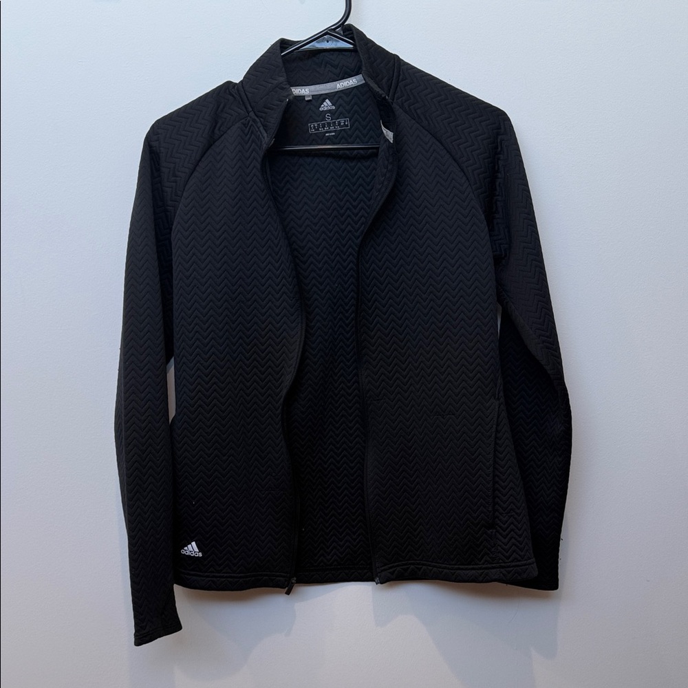 Adidas Women's Black Zigzag Bomber Jacket